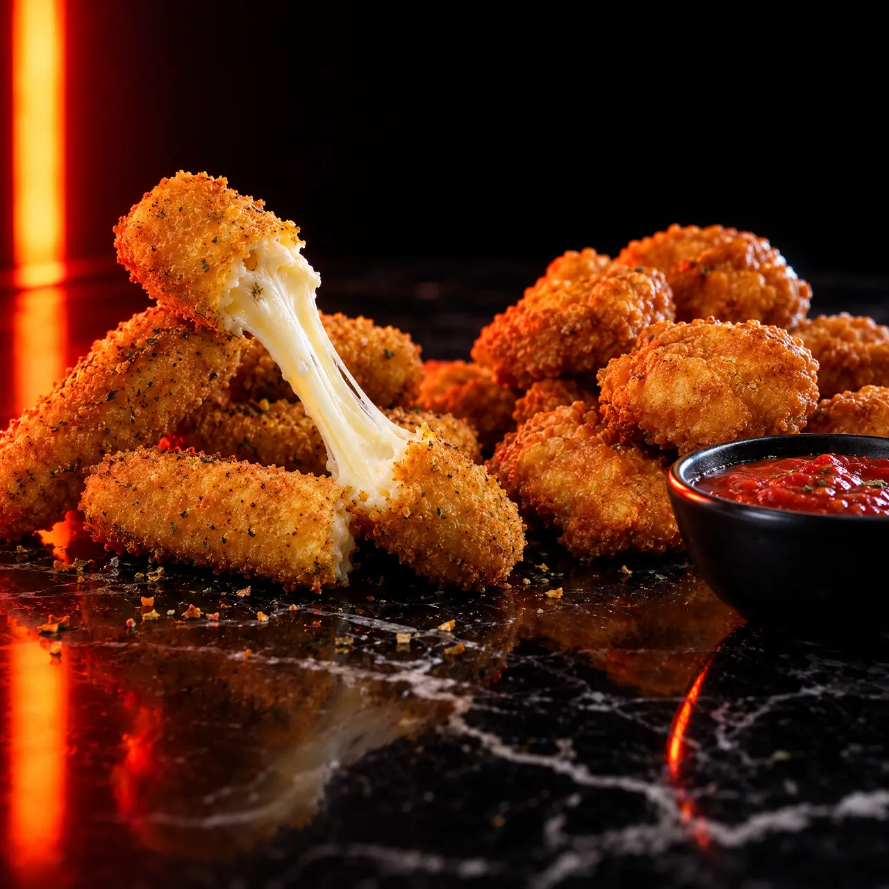 Mozzarelline sticks filanti e nuggets